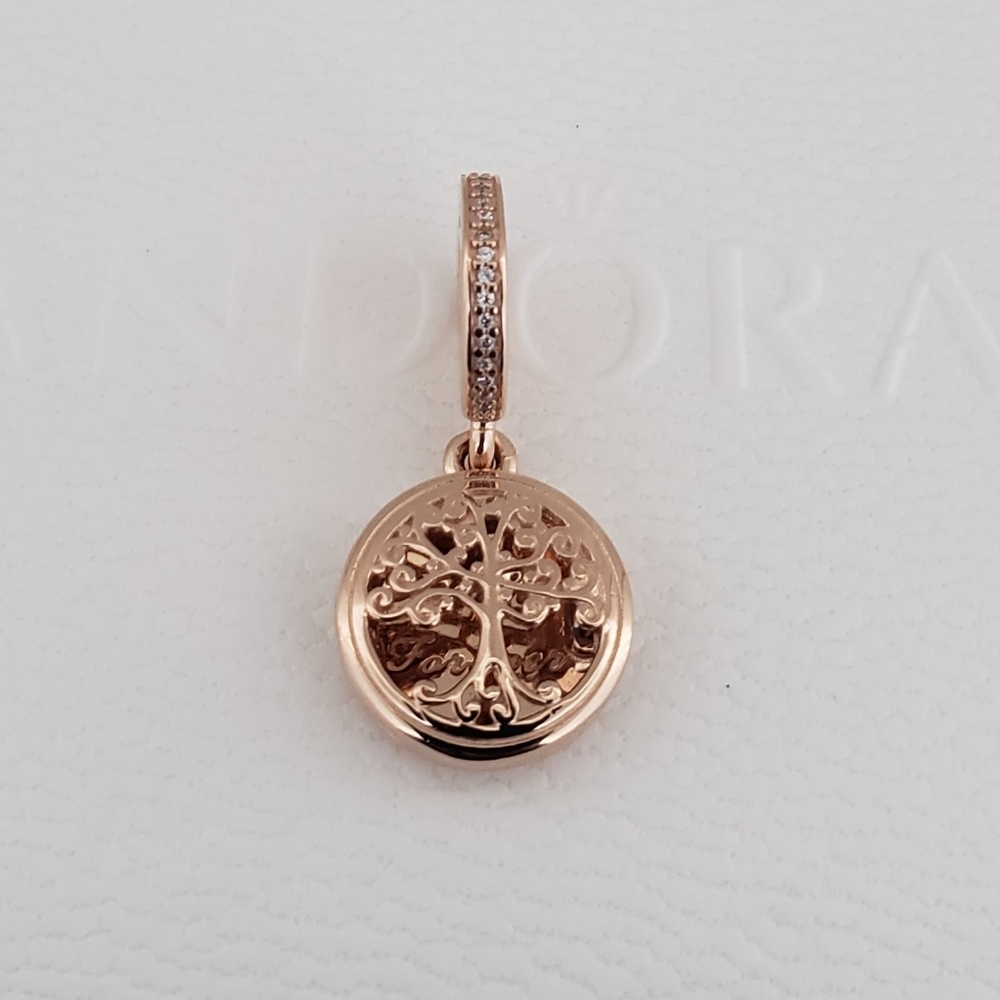 👨‍👩‍👧‍👦 Authentic Pandora ⭐️RETIRED⭐️ ROSE FAMILY LOCKET DANGLE CHARM
